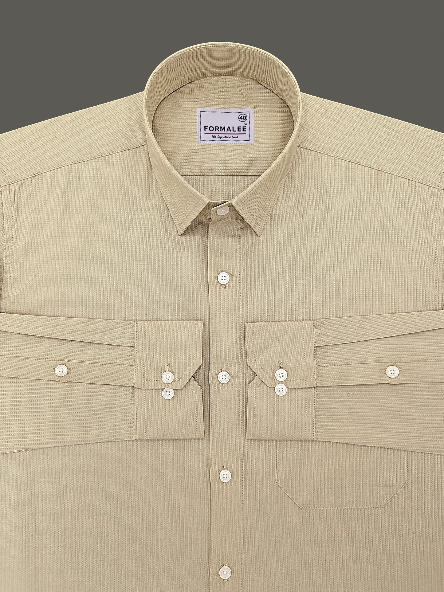 Premium Cotton Atelier Burlywood Formal Shirt