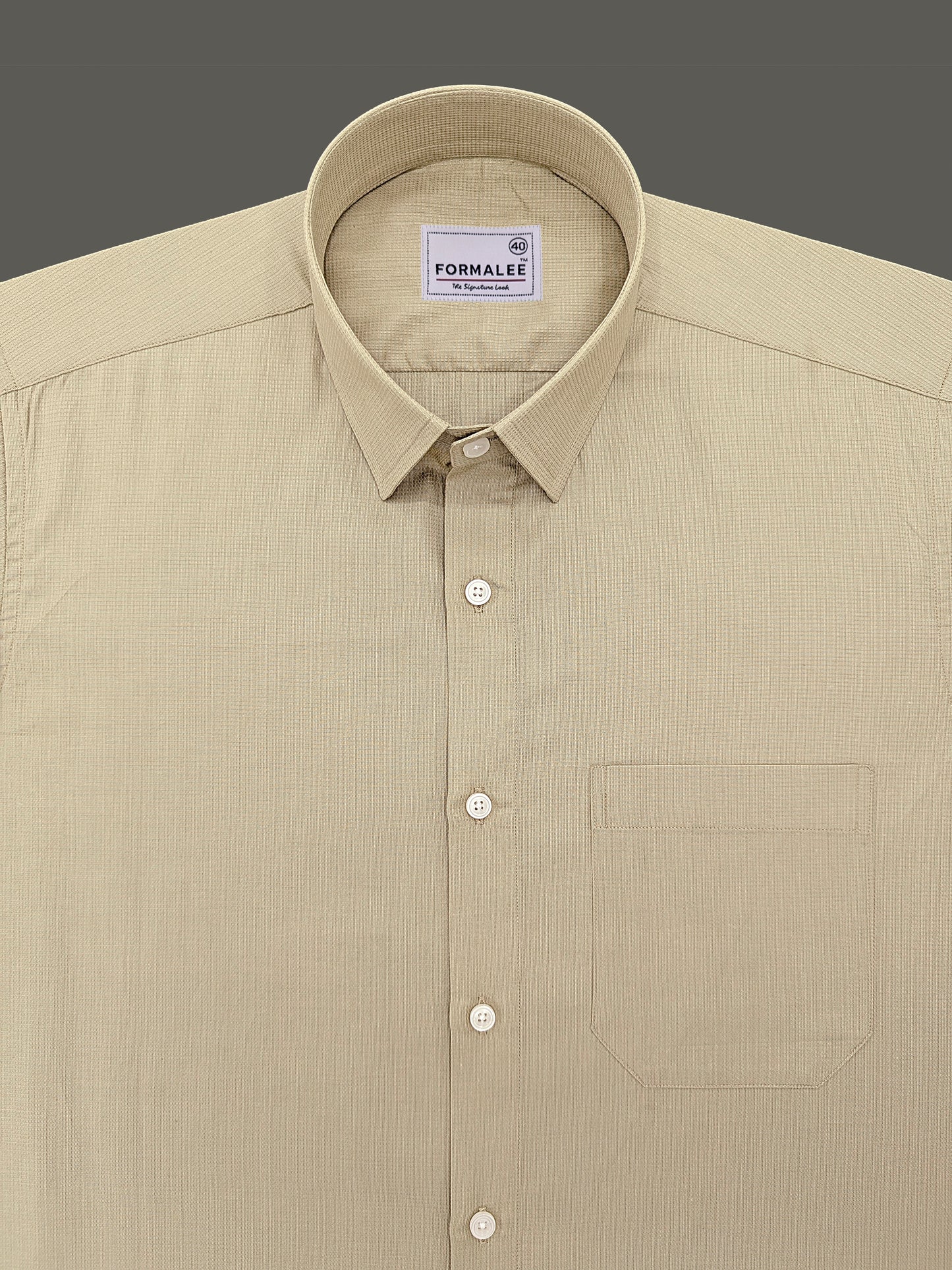 Premium Cotton Atelier Burlywood Formal Shirt