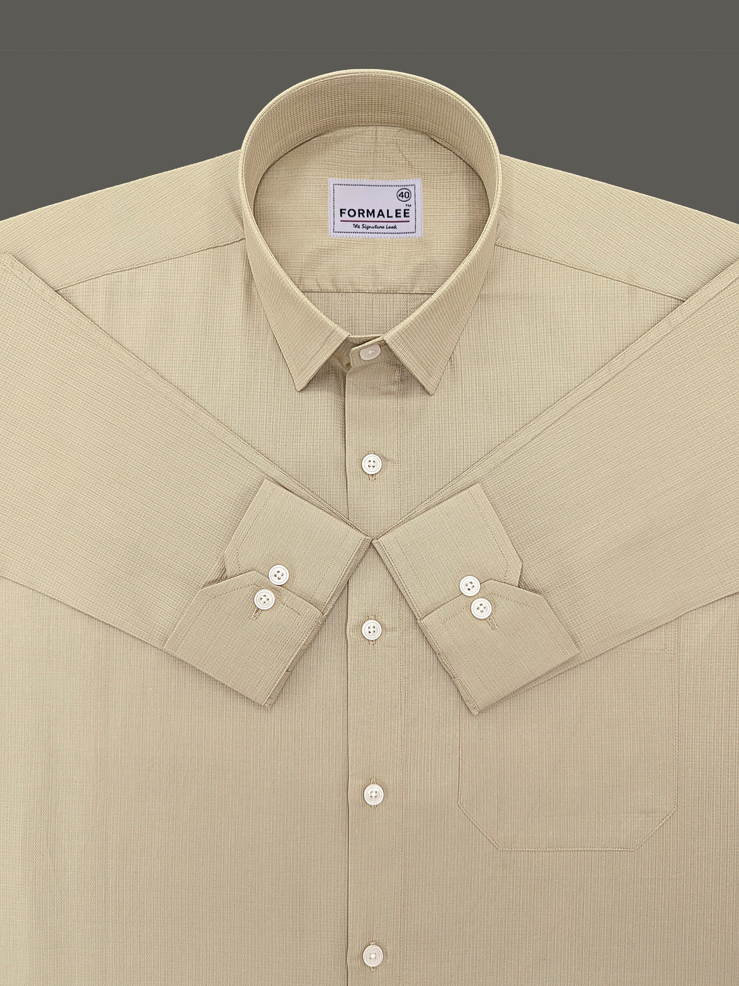 Premium Cotton Atelier Burlywood Formal Shirt