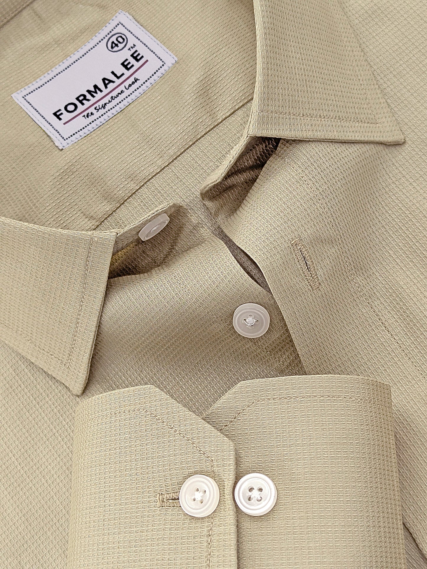 Premium Cotton Atelier Burlywood Formal Shirt