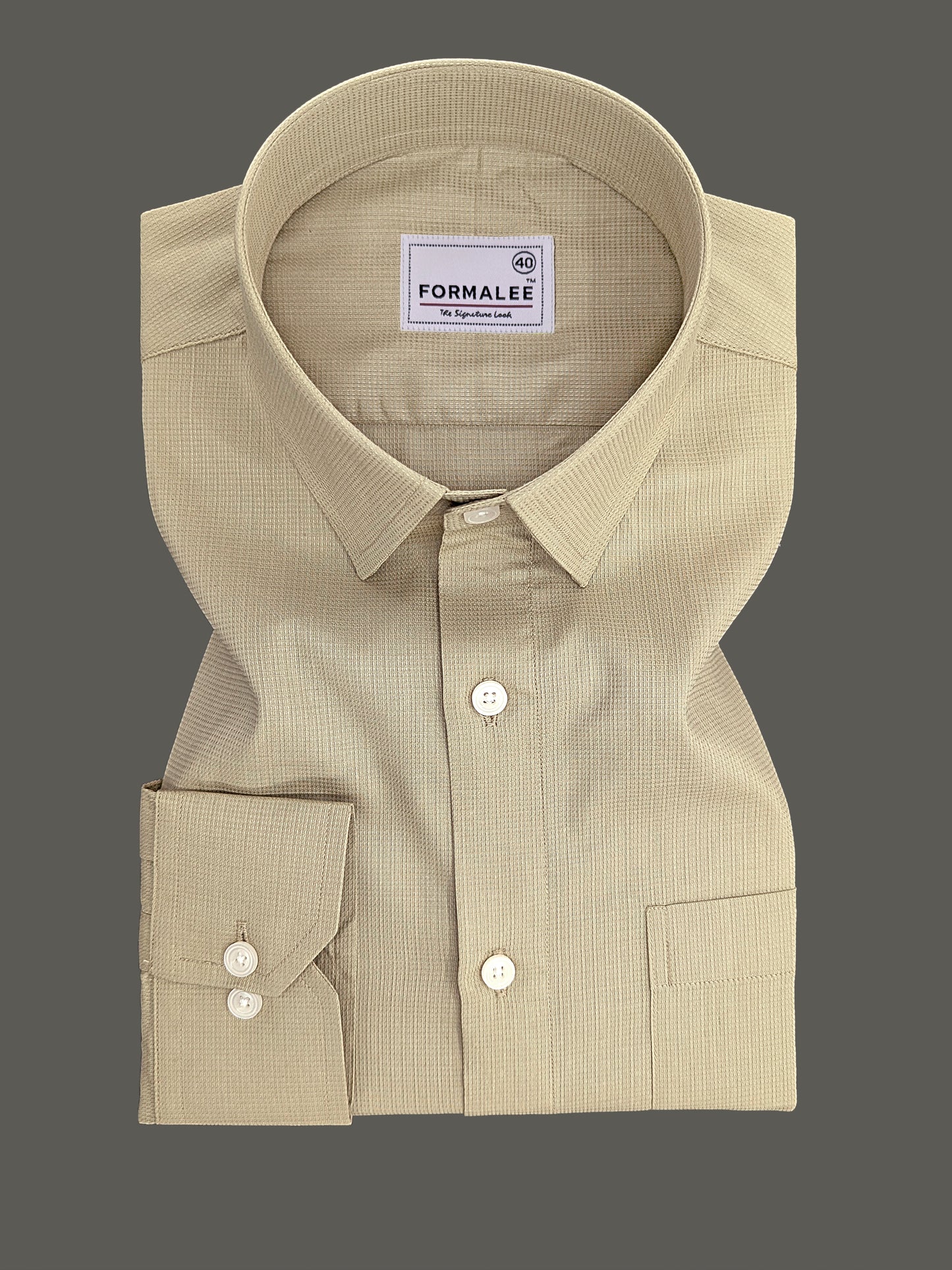 Premium Cotton Atelier Burlywood Formal Shirt