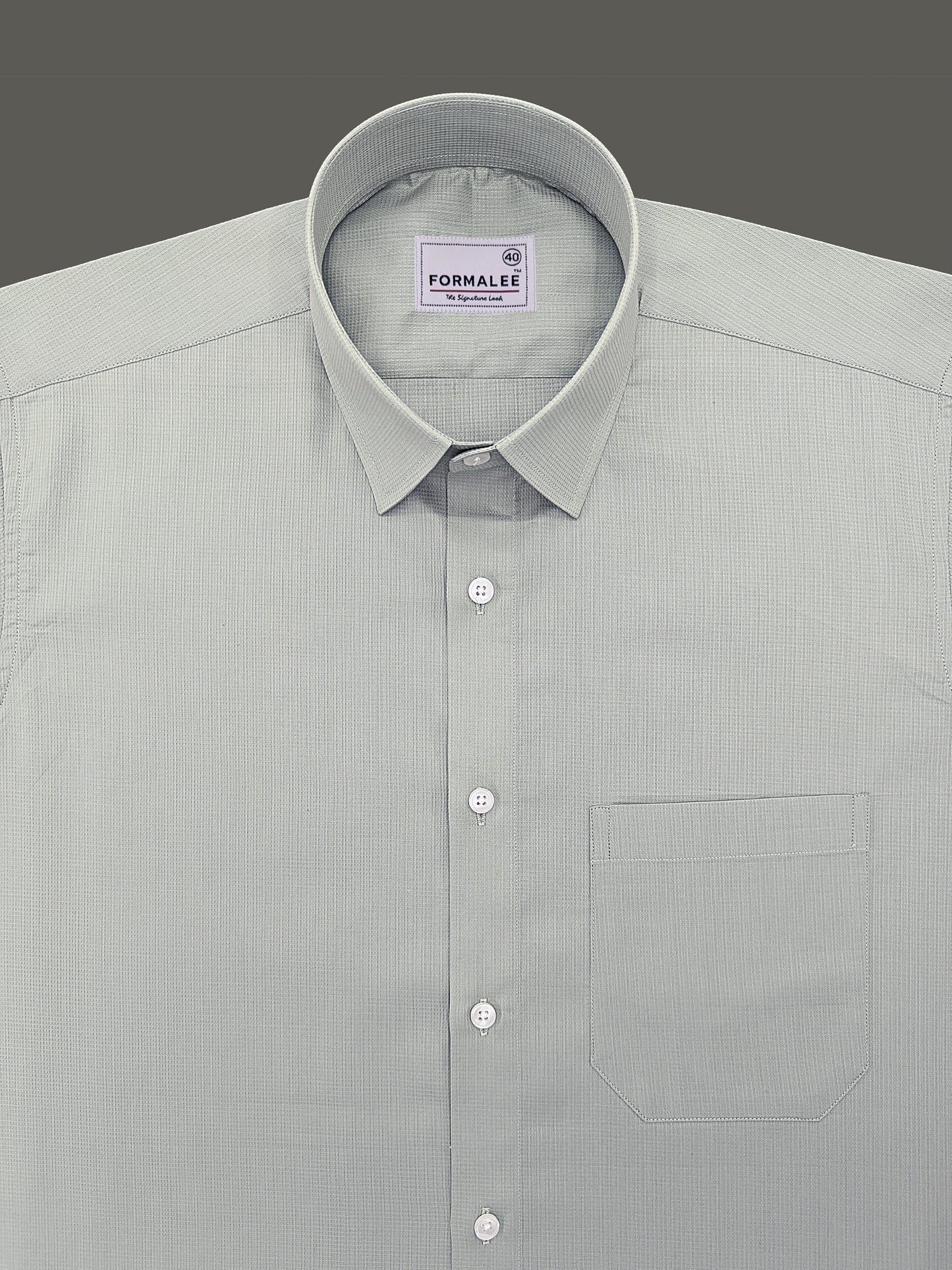 Premium Cotton Atelier Soft Mint Green Formal Shirt