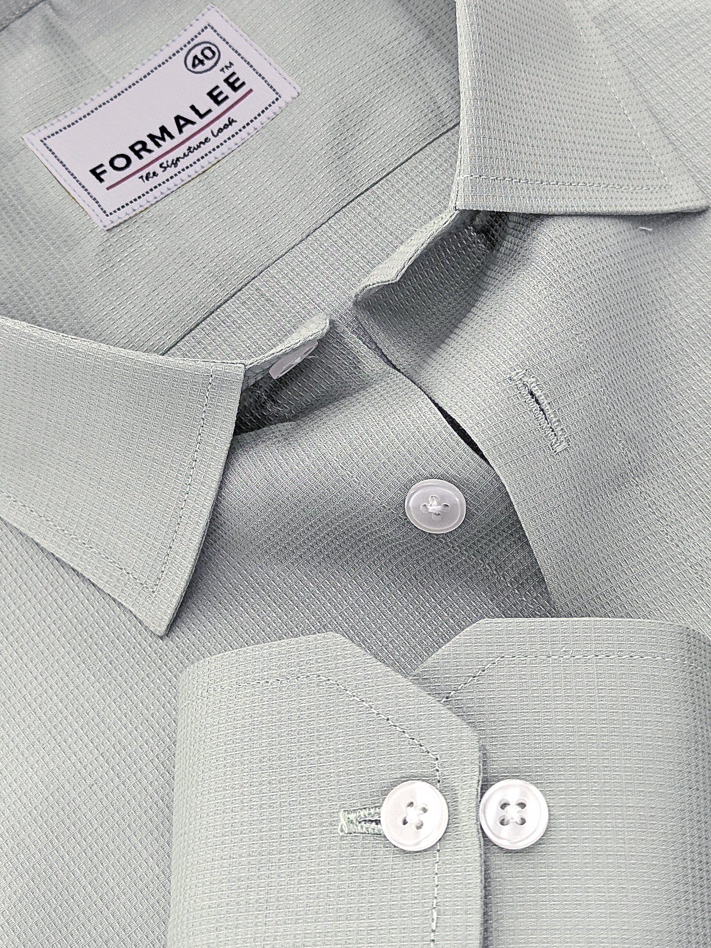 Premium Cotton Atelier Soft Mint Green Formal Shirt