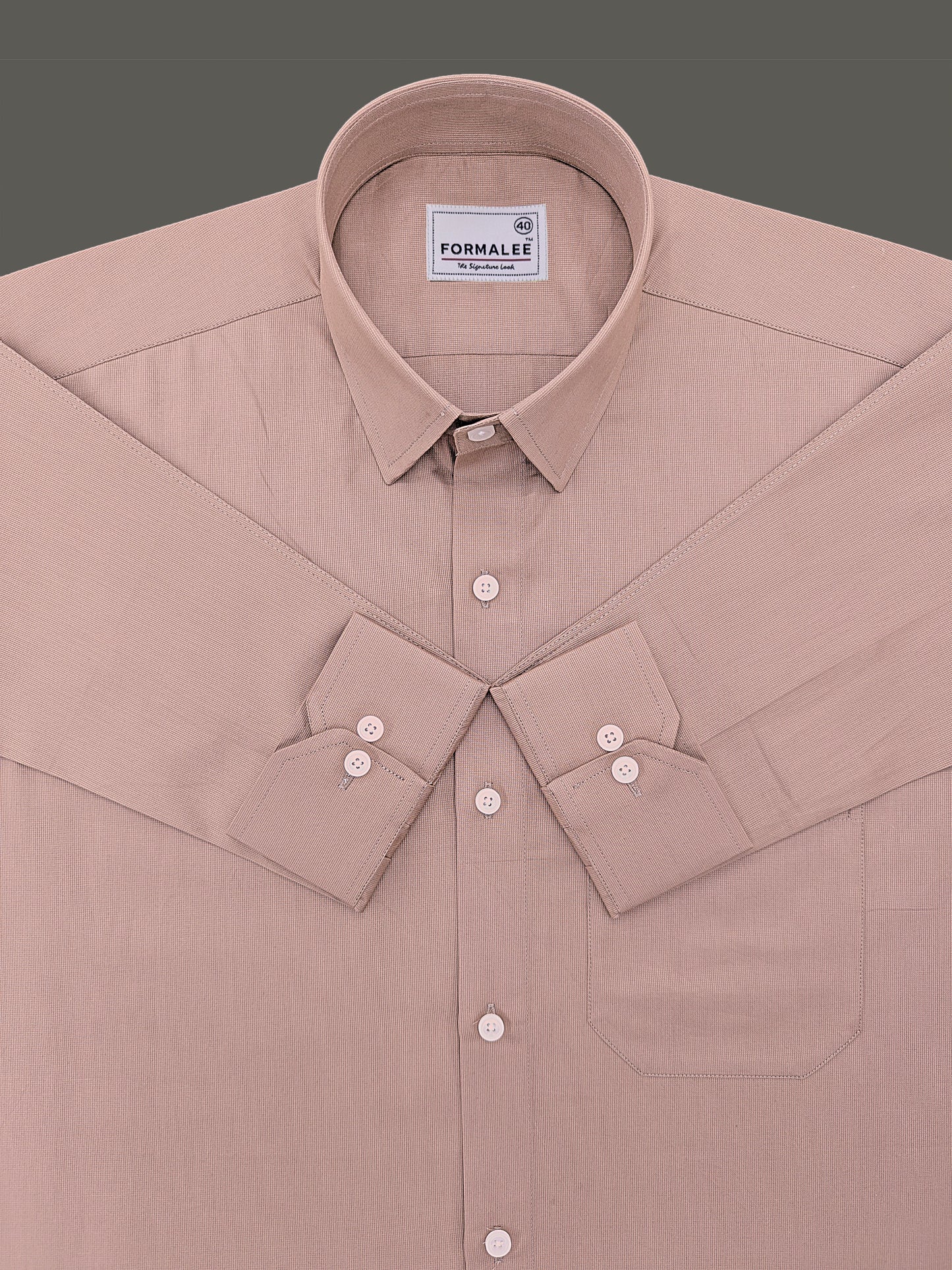Premium Cotton Bellique Hazelnut Brown Formal Shirt
