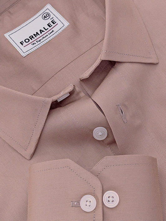 Premium Cotton Bellique Hazelnut Brown Formal Shirt
