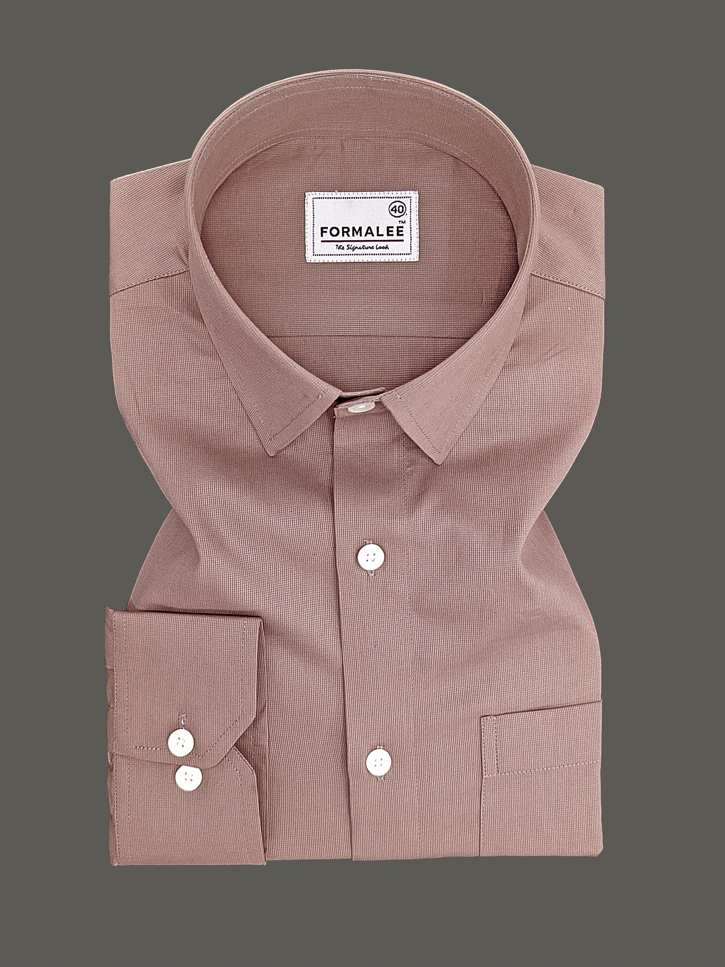 Premium Cotton Bellique Hazelnut Brown Formal Shirt