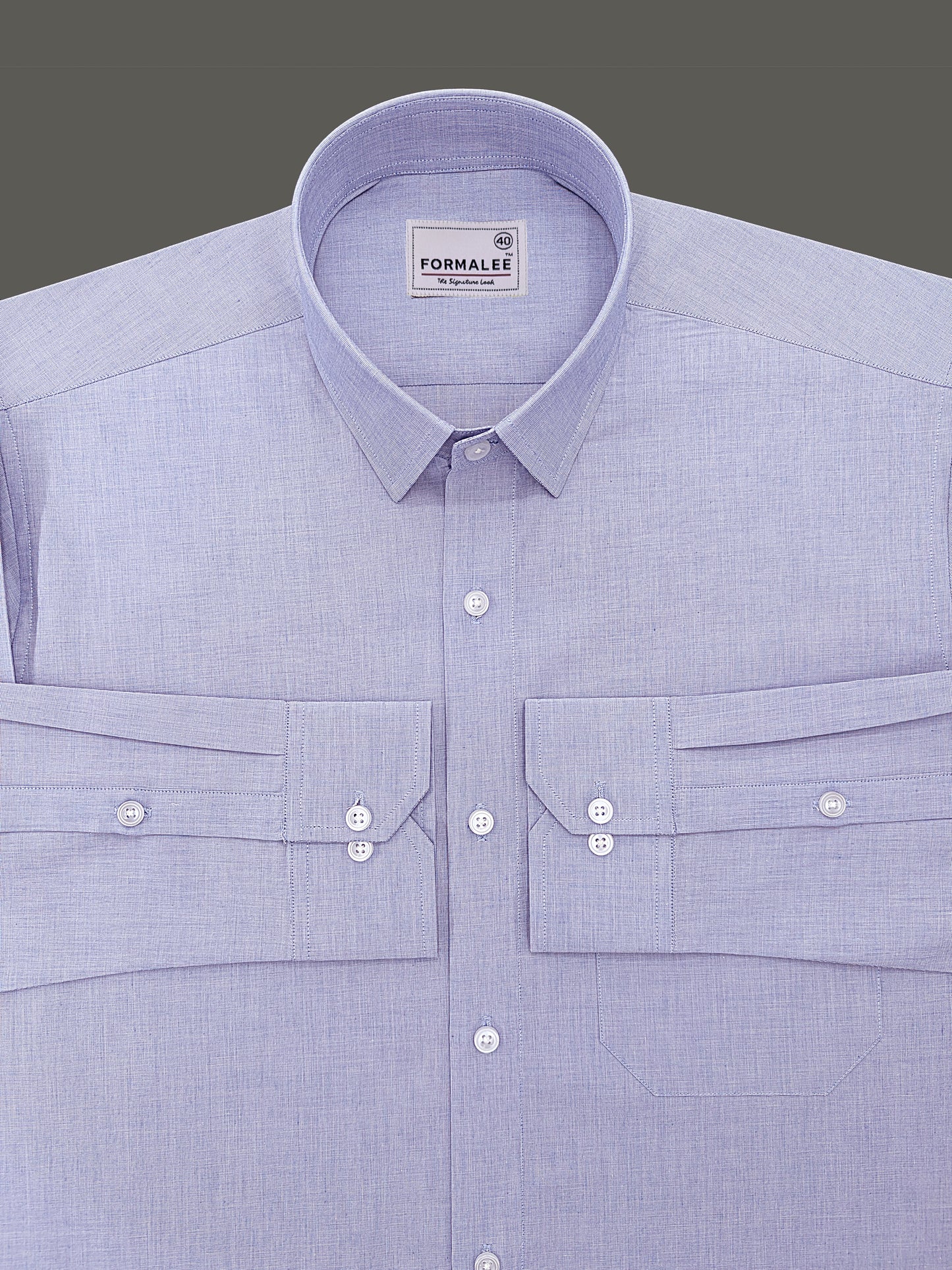 Finest Cotton Bellique Cornflower Blue Formal Shirt