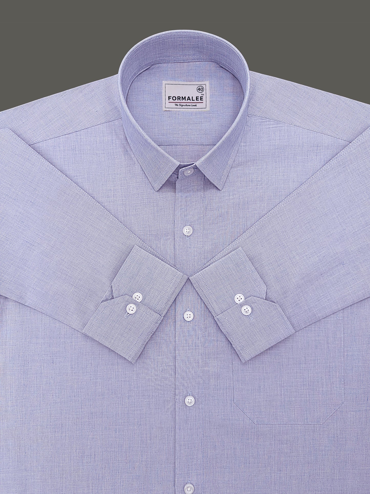 Finest Cotton Bellique Cornflower Blue Formal Shirt