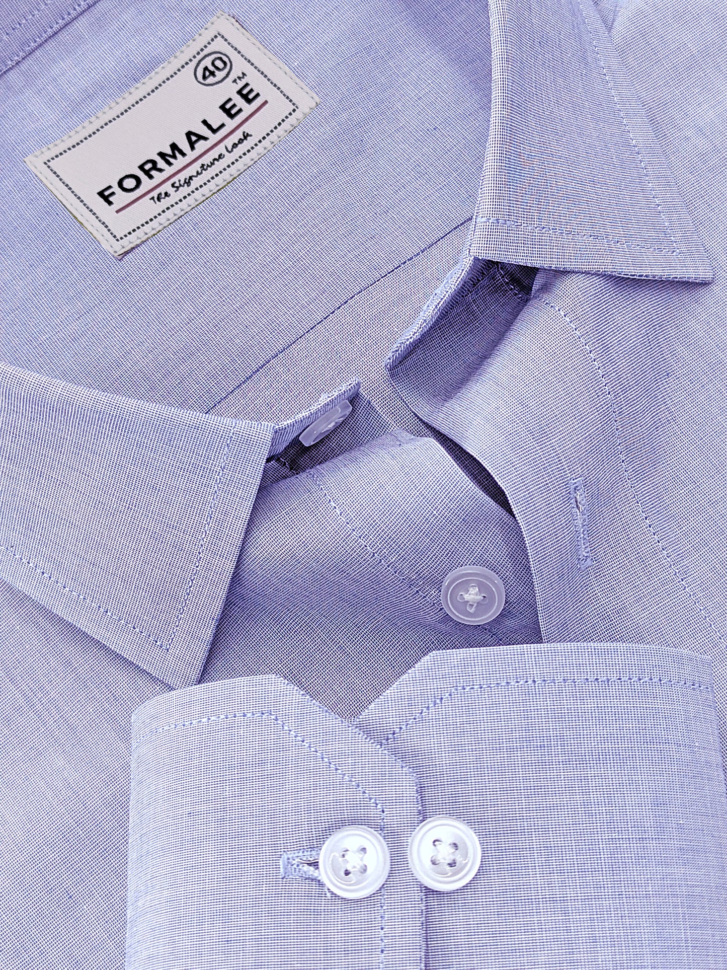 Finest Cotton Bellique Cornflower Blue Formal Shirt