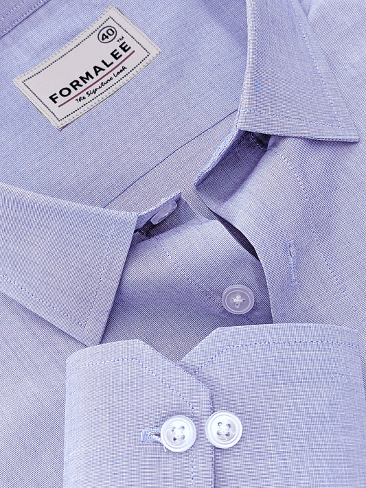 Finest Cotton Bellique Cornflower Blue Formal Shirt
