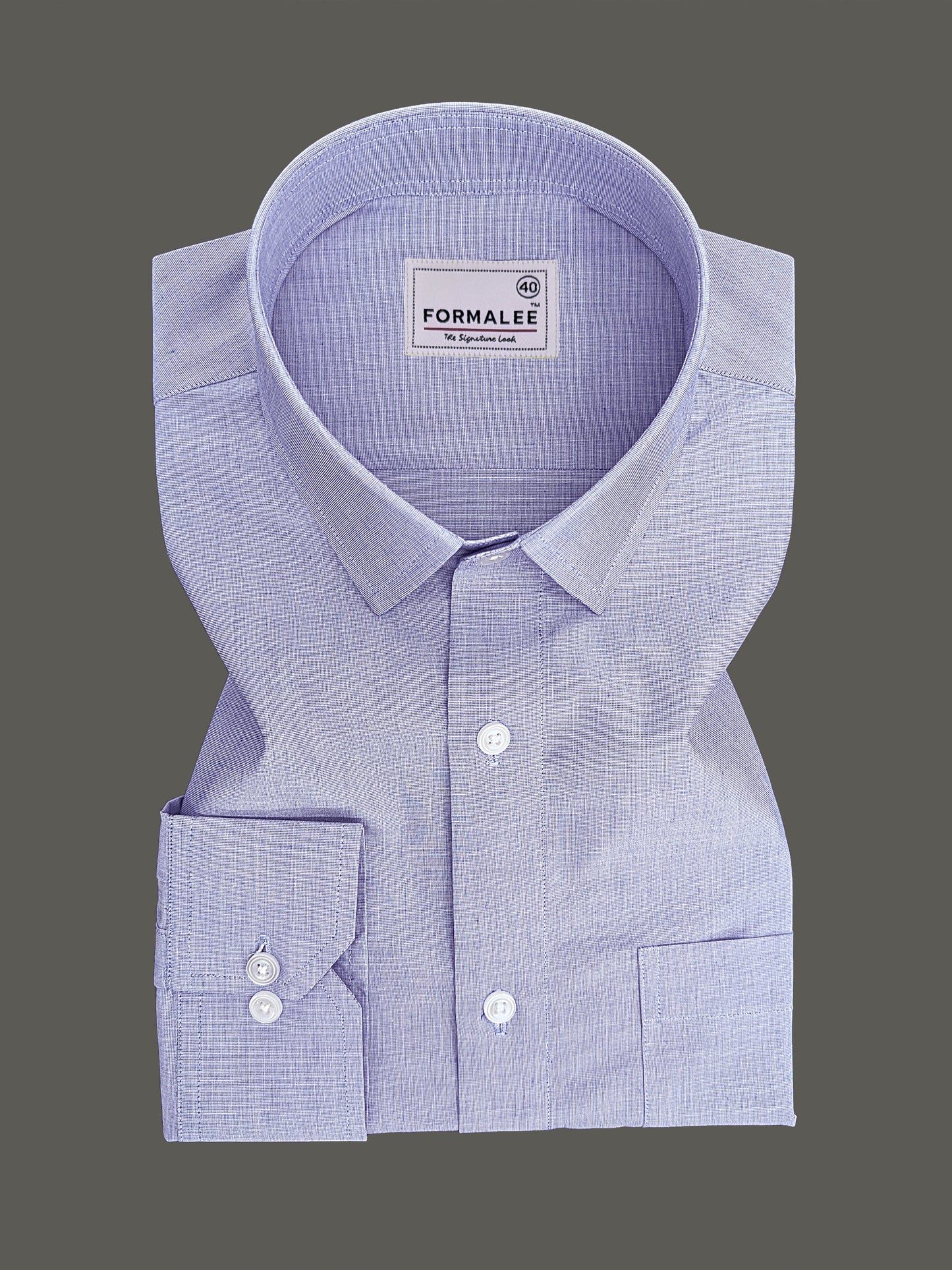 Finest Cotton Bellique Cornflower Blue Formal Shirt