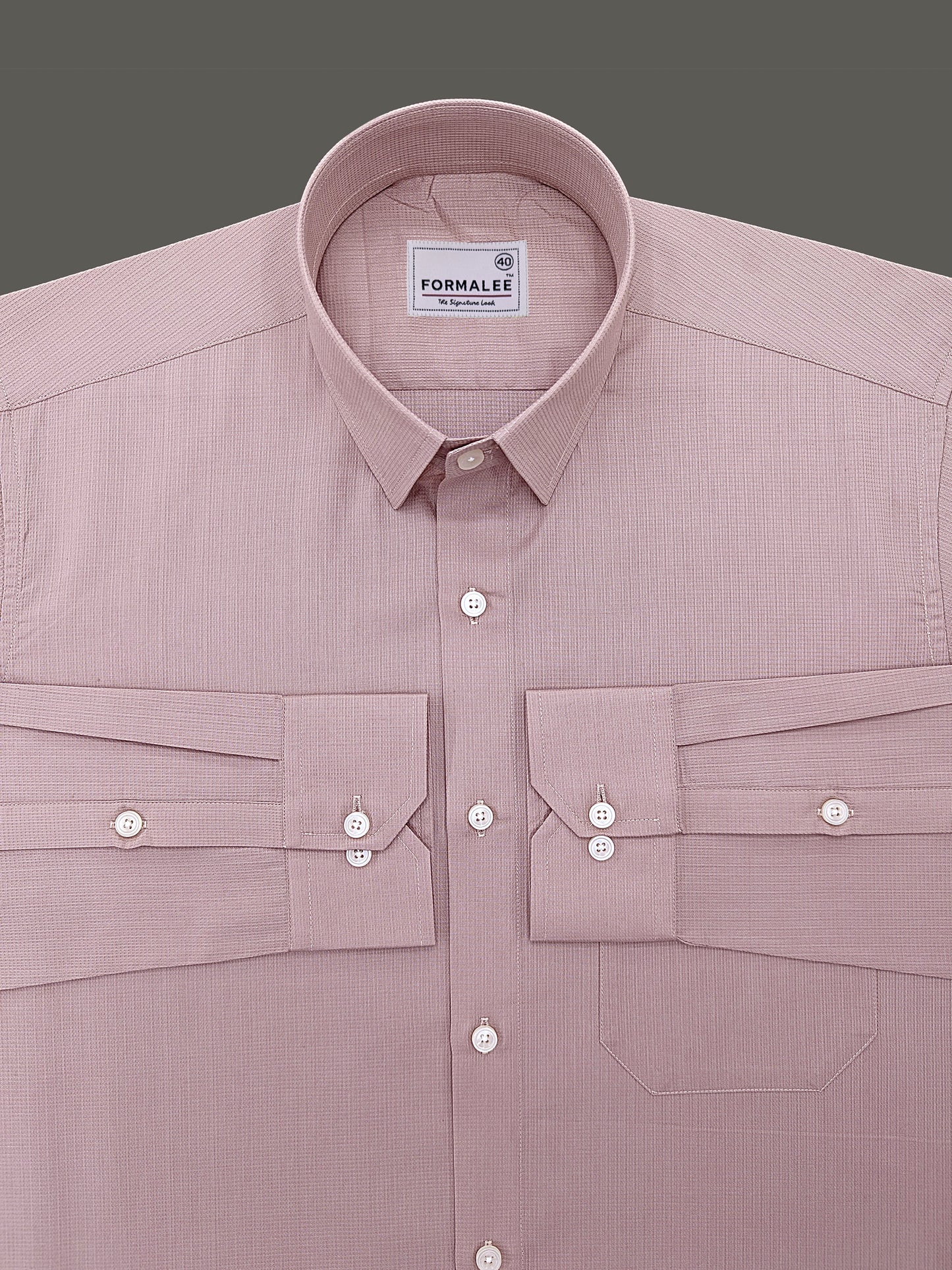 Premium Cotton Atelier Rose Gold Formal Shirt