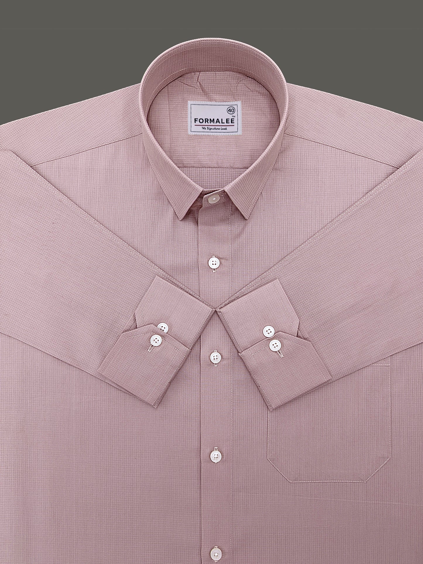 Premium Cotton Atelier Rose Gold Formal Shirt