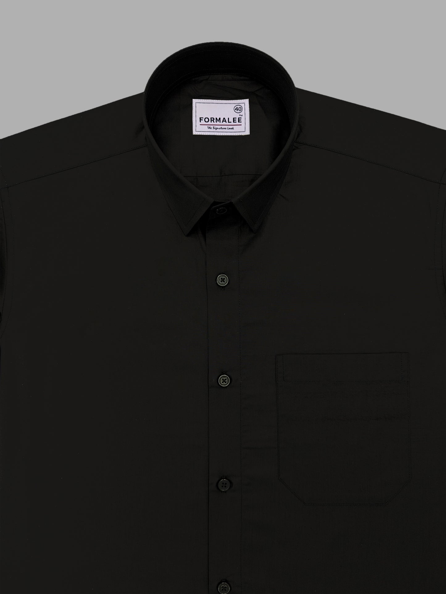 Finest Cotton Bellique Jet Black Formal Shirt