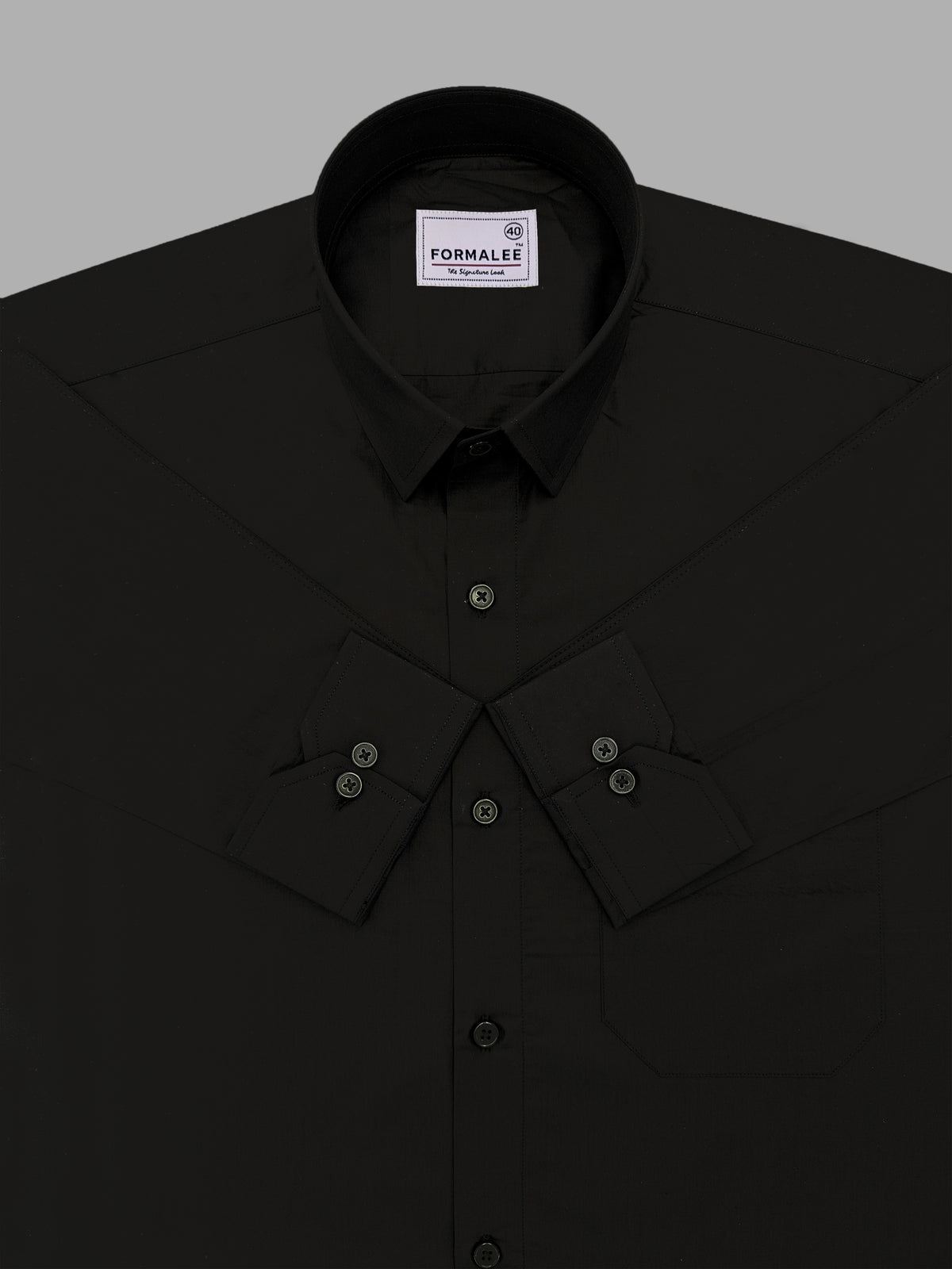 Finest Cotton Bellique Jet Black Formal Shirt