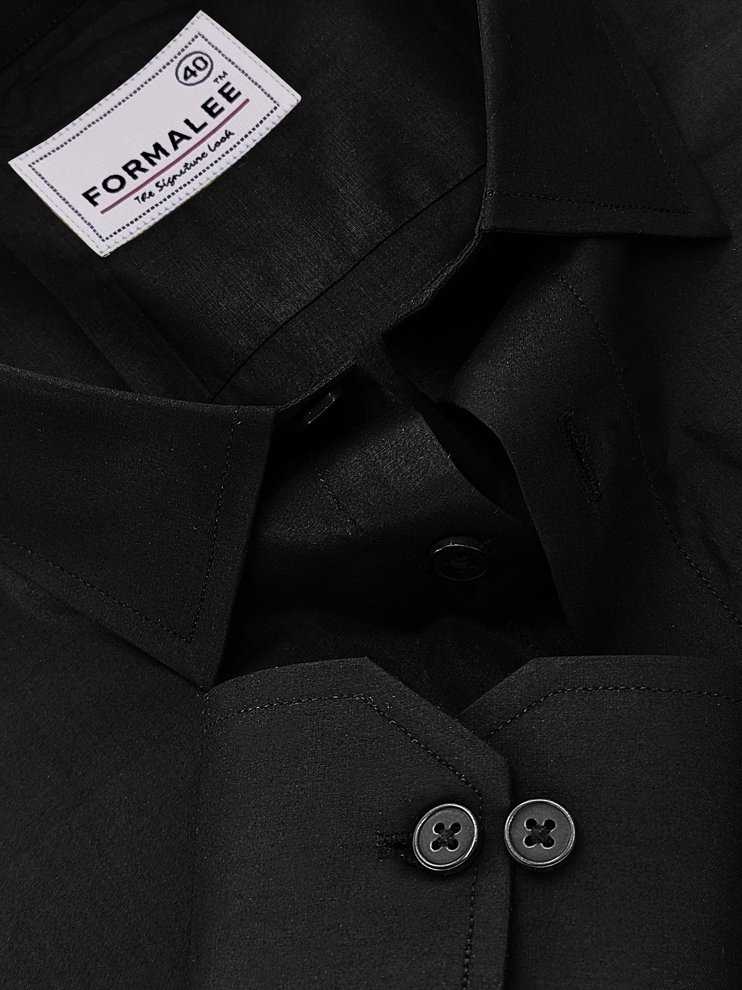 Finest Cotton Bellique Jet Black Formal Shirt