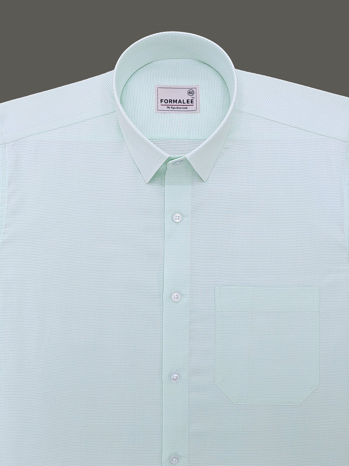 Marbella Designer Cotton Sea Mist Formal Shirt