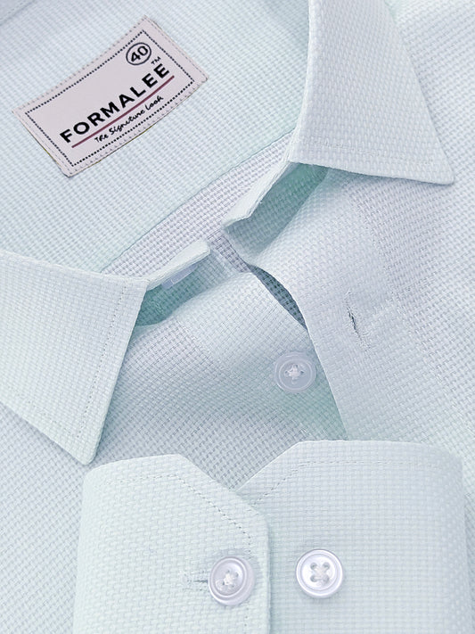 Marbella Designer Cotton Sea Mist Formal Shirt
