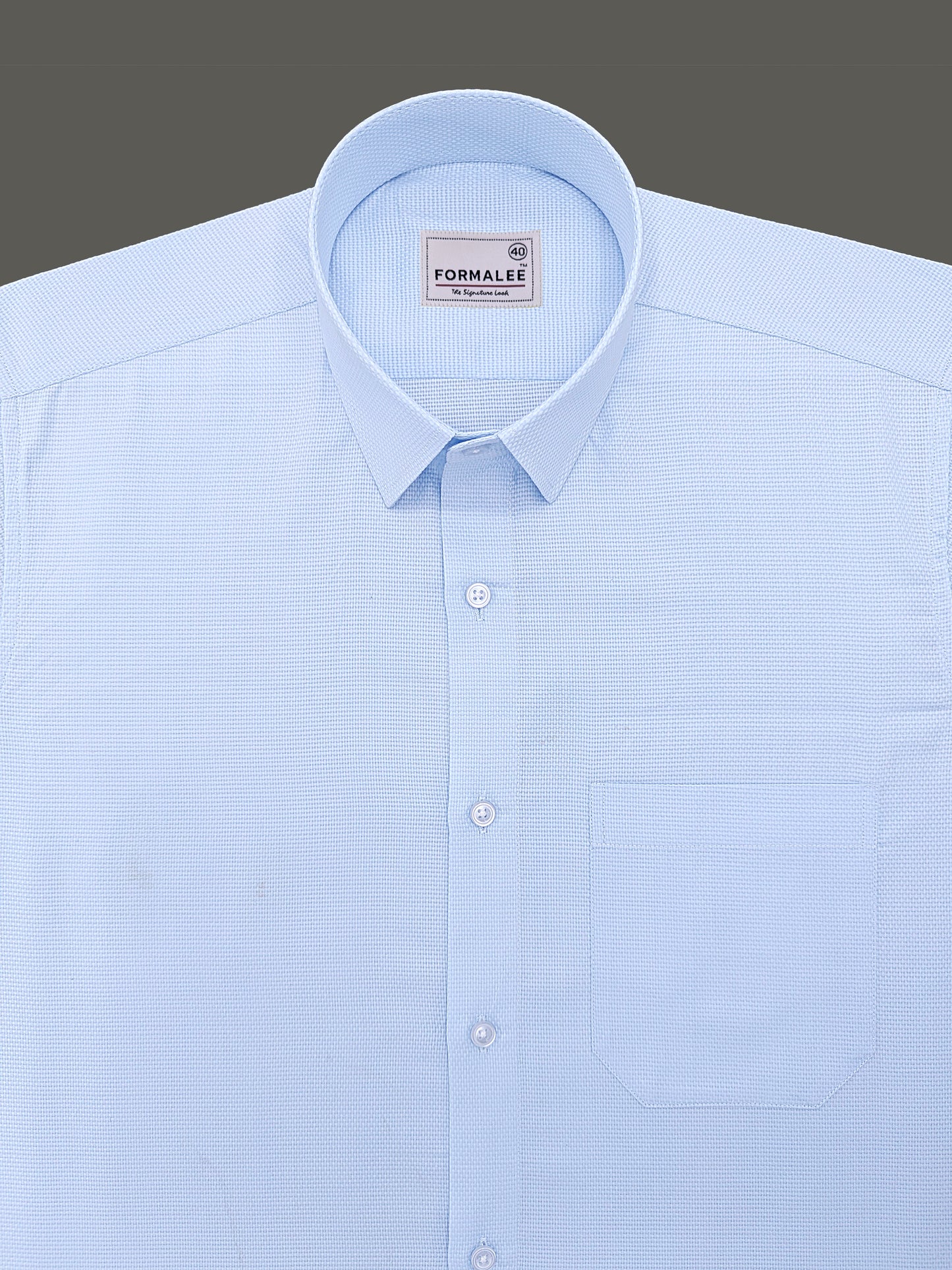 Marbella Designer Cotton Colombia Blue Formal Shirt