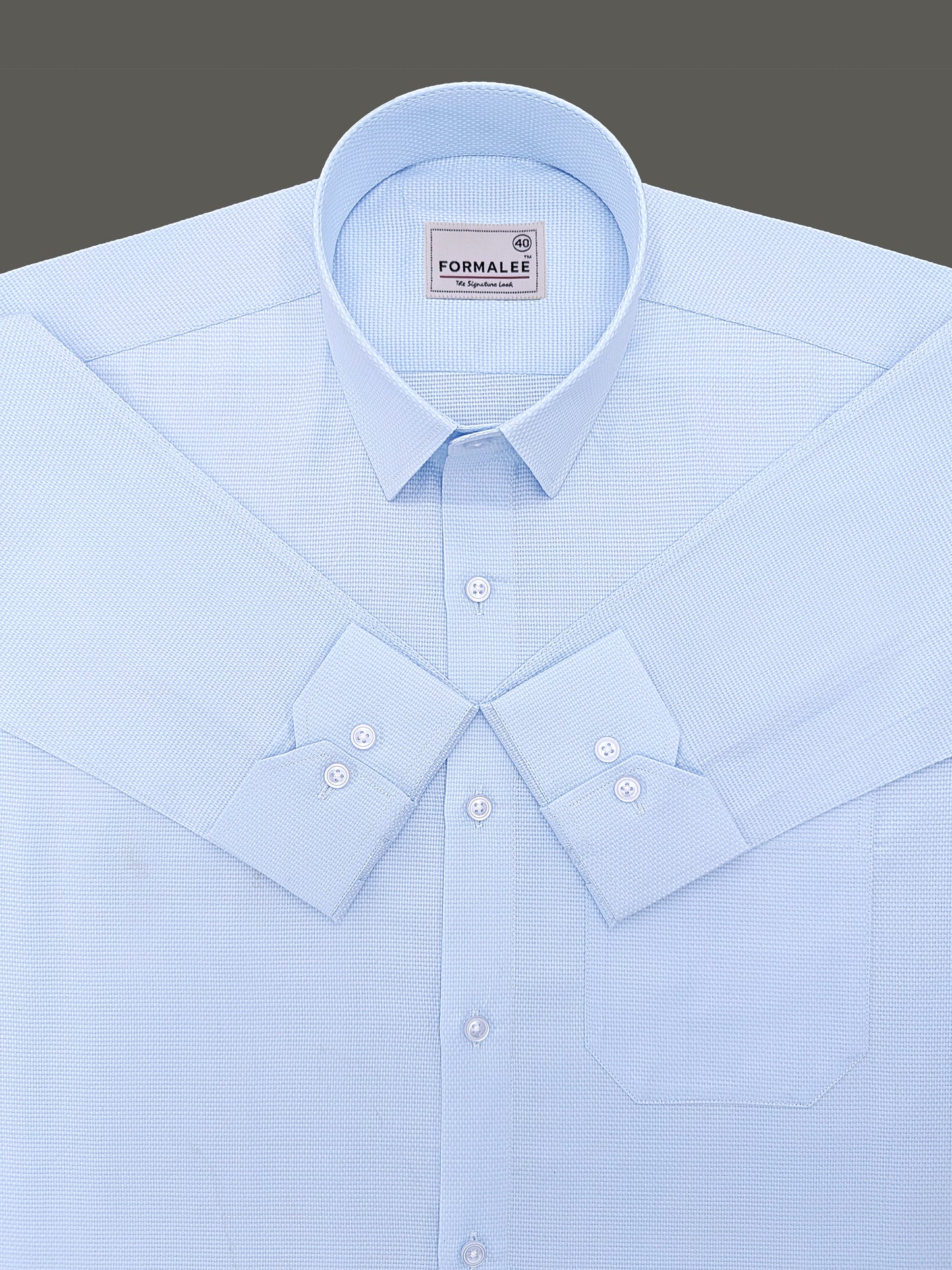 Marbella Designer Cotton Colombia Blue Formal Shirt