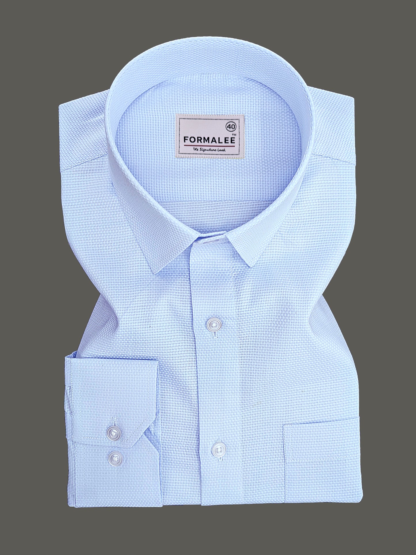 Marbella Designer Cotton Colombia Blue Formal Shirt