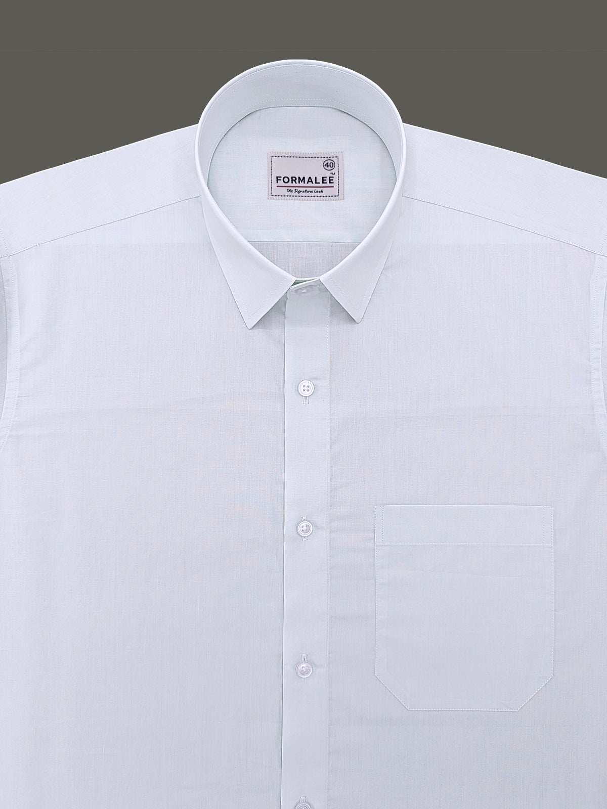 Finest Cotton Bellique Mint Cream Formal Shirt