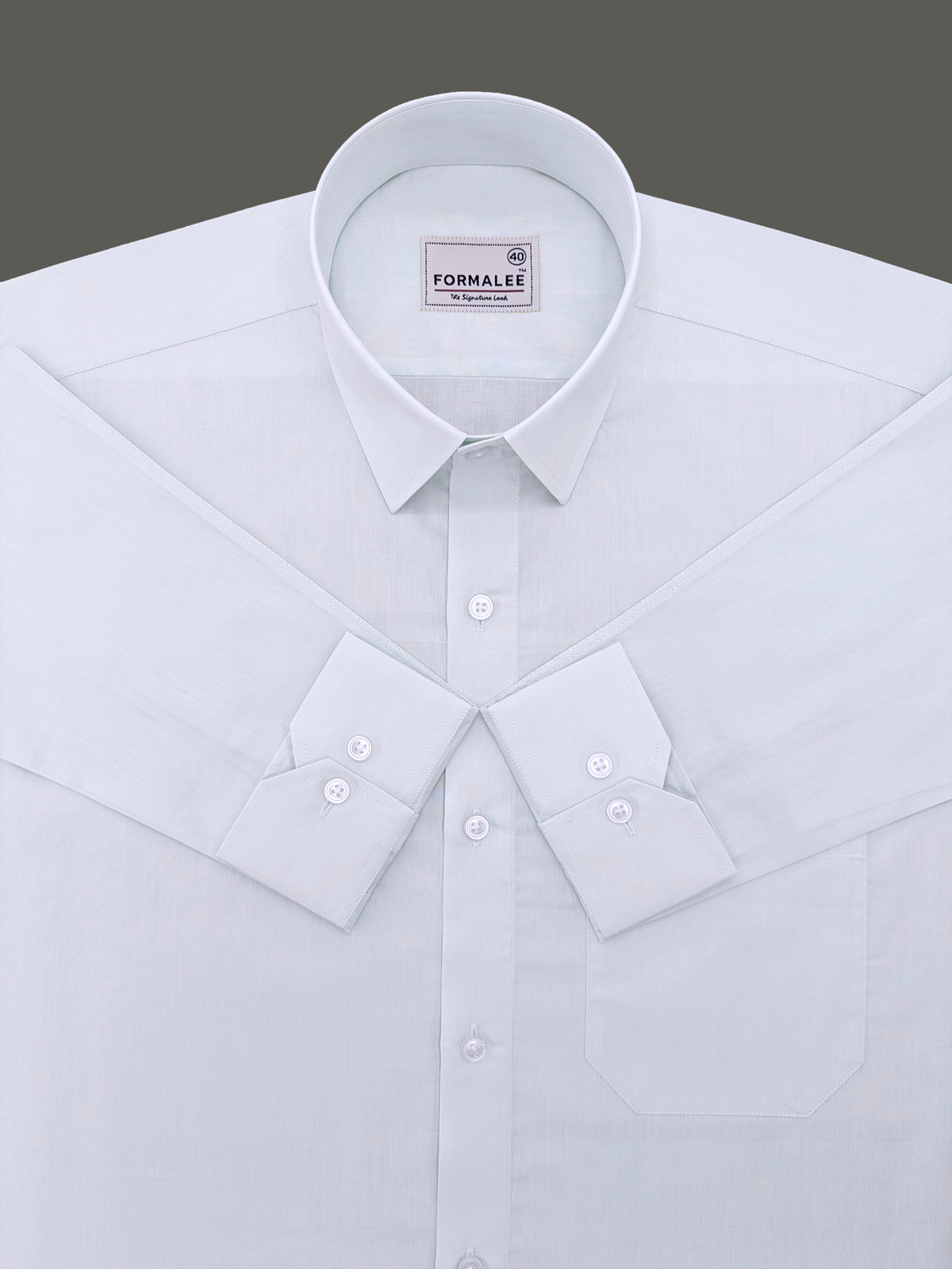 Finest Cotton Bellique Mint Cream Formal Shirt