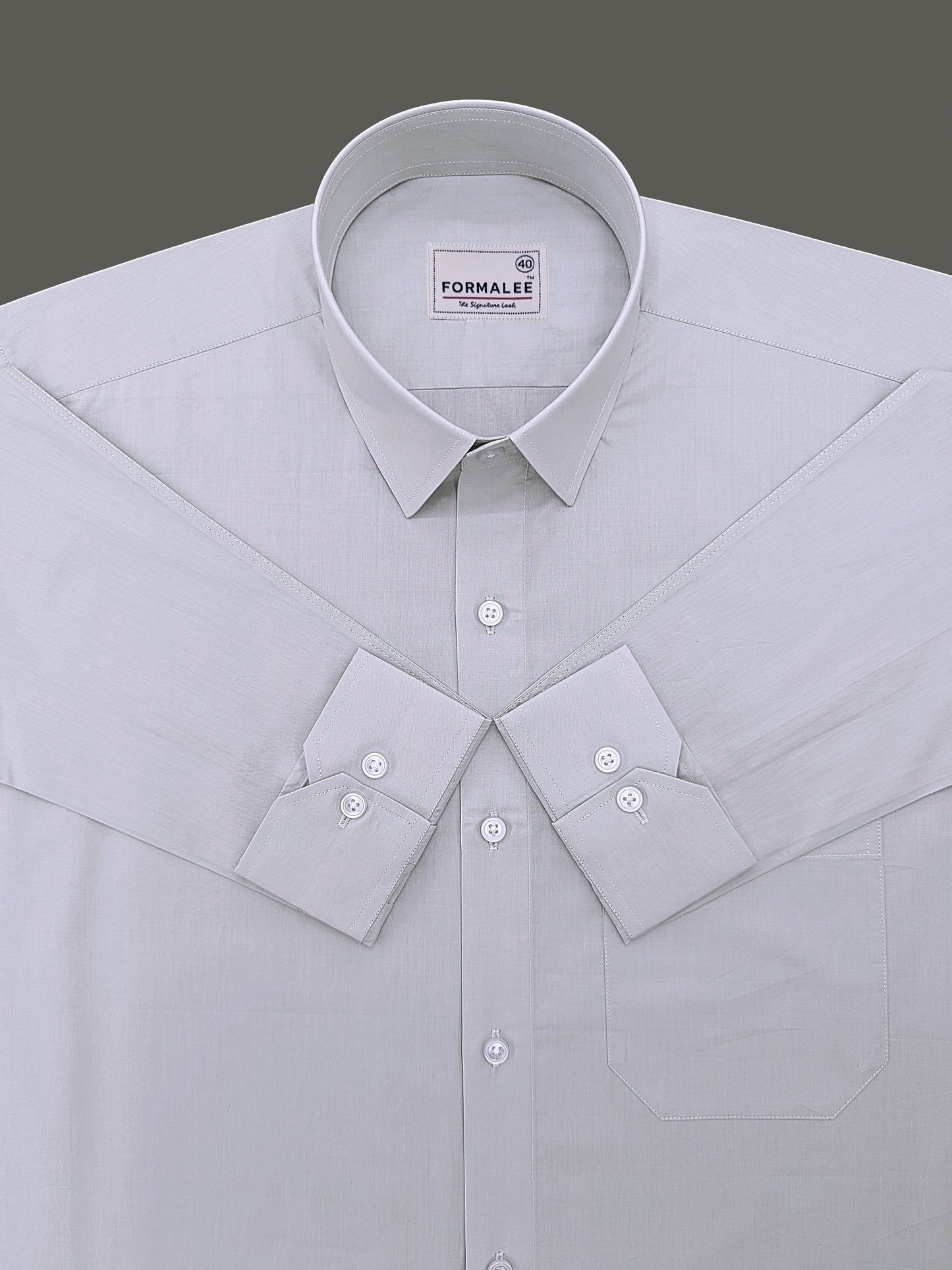 Finest Cotton Bellique Harbour Grey Formal Shirt