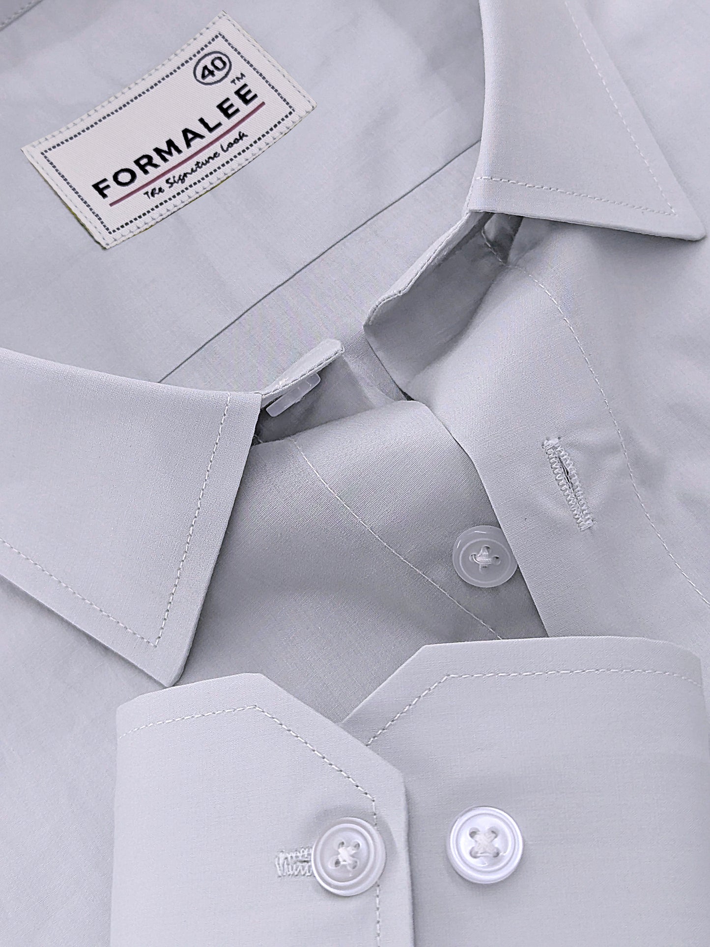 Finest Cotton Bellique Harbour Grey Formal Shirt