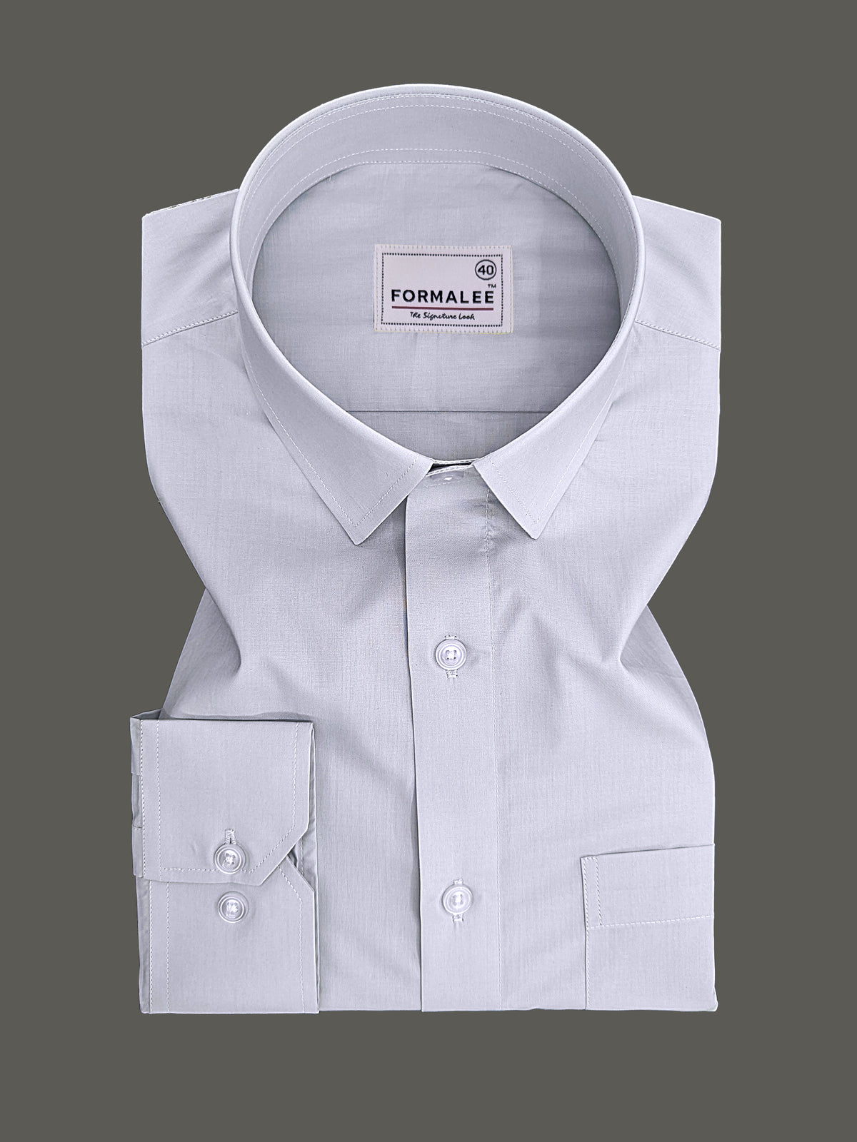 Finest Cotton Bellique Harbour Grey Formal Shirt