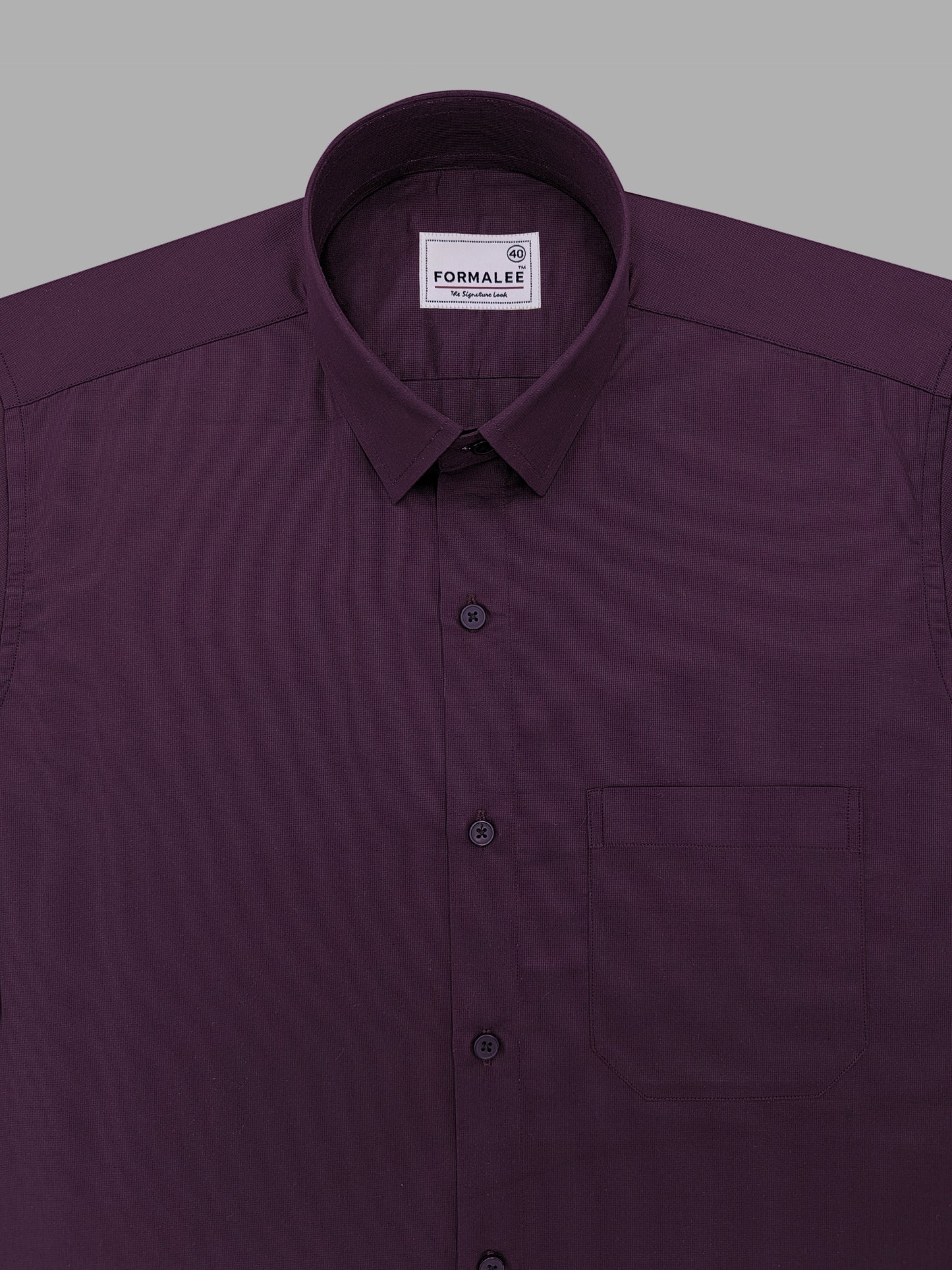 Luxurious Giza Cotton Bellique Burgundy Formal Shirt