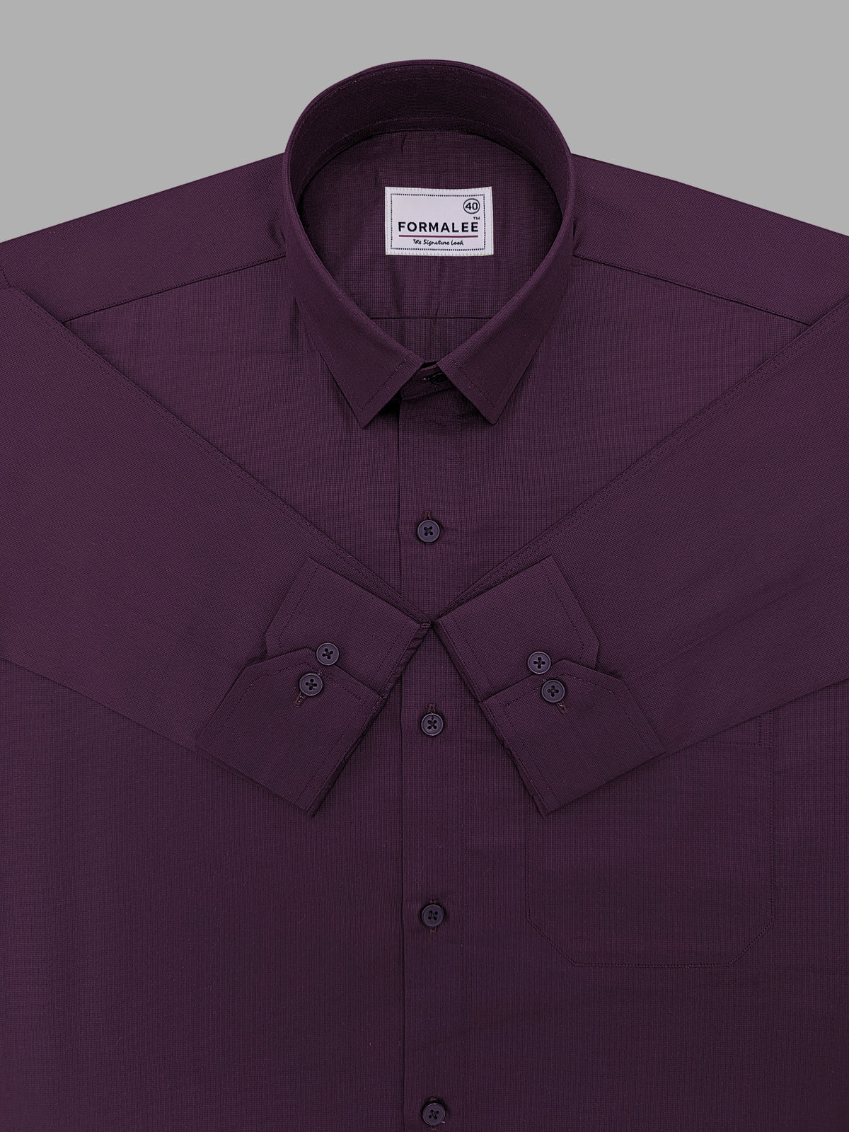 Luxurious Giza Cotton Bellique Burgundy Formal Shirt