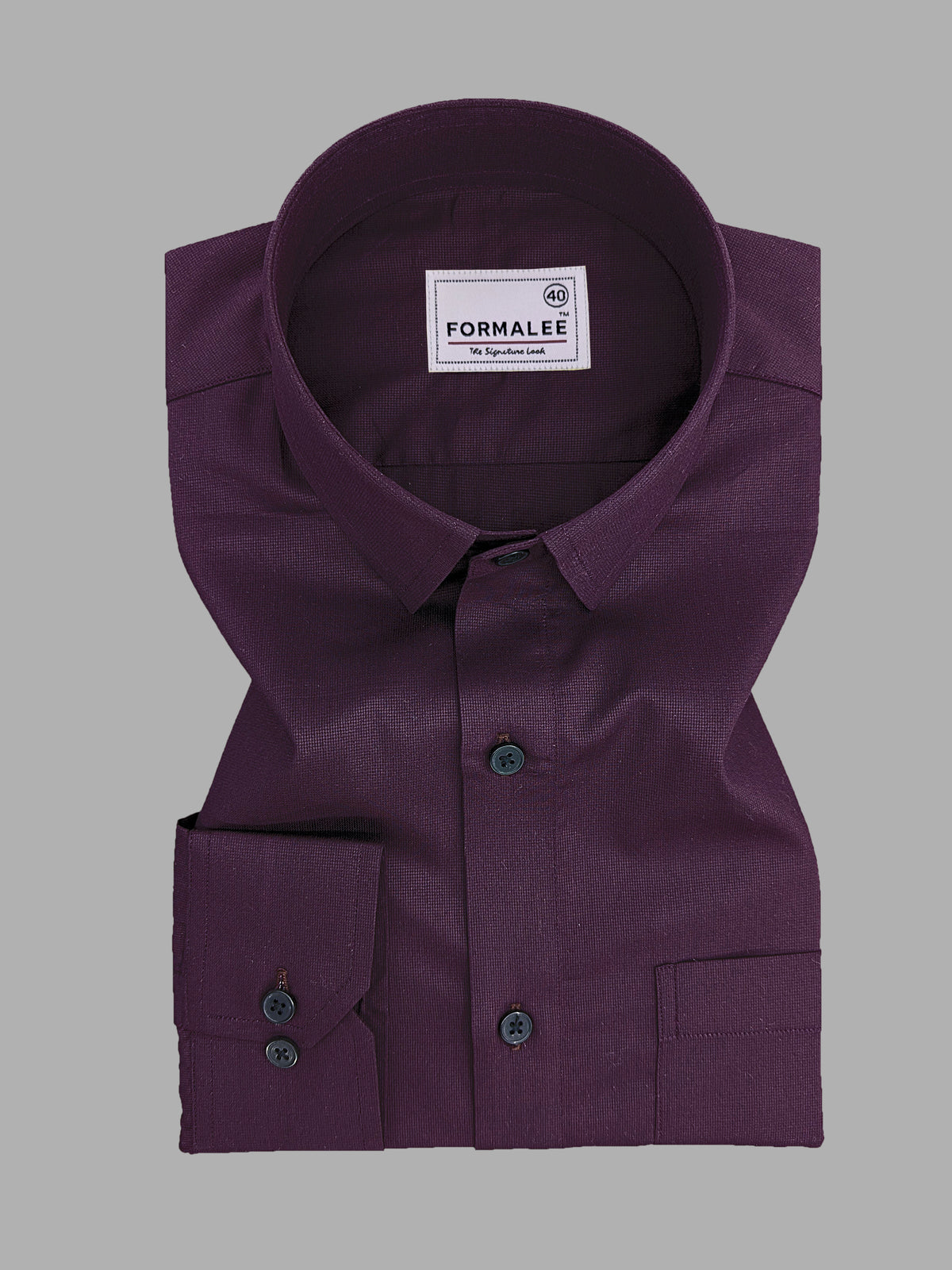 Luxurious Giza Cotton Bellique Burgundy Formal Shirt