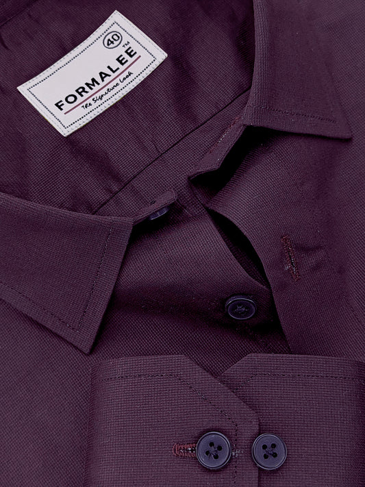 Luxurious Giza Cotton Bellique Burgundy Formal Shirt